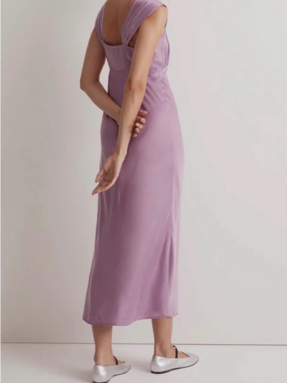 Madewell Lilac Slip Midi Dress